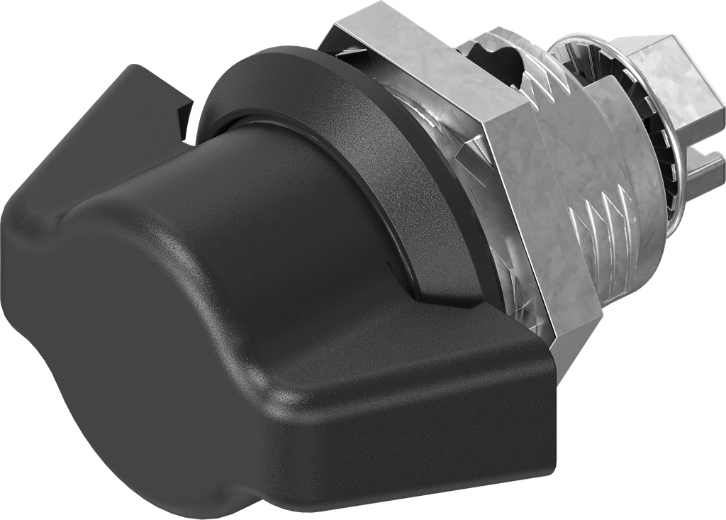 quart de tour papillon sans clé, zamak époxy noir