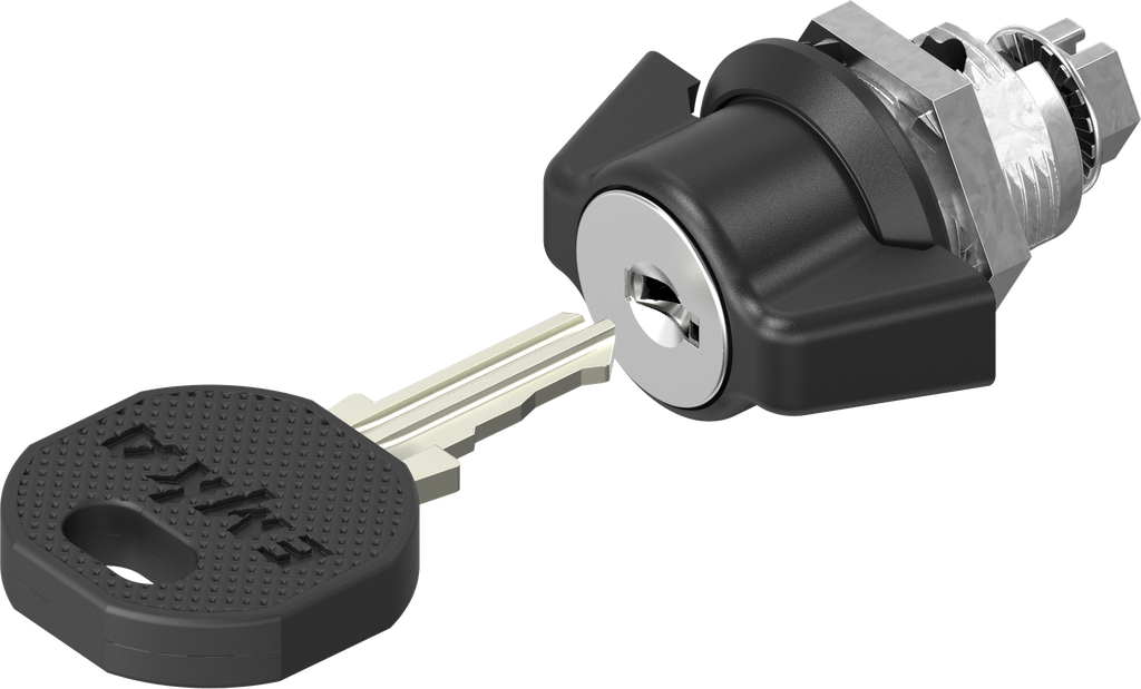 quart de tour papillon clé 2233X, zamak époxy noir