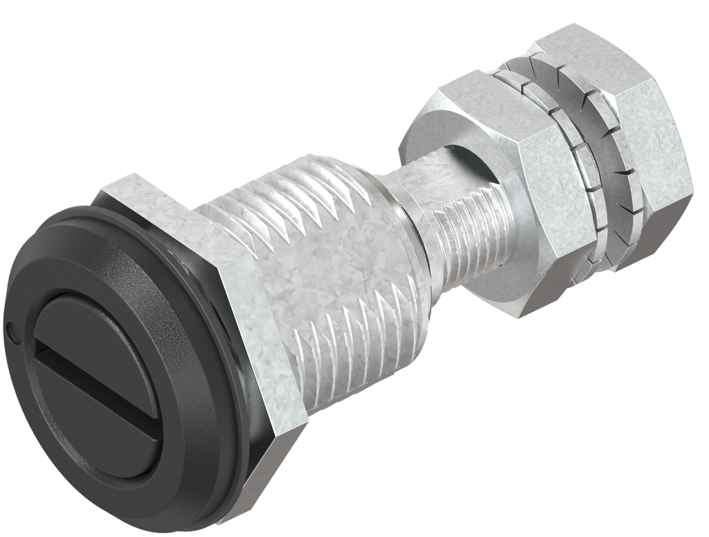 verrou à compression fente 1,5x3, zamak époxy noir