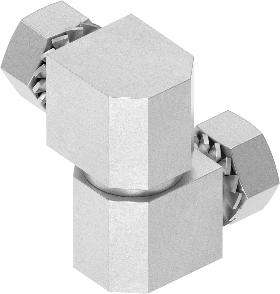 charnière 180°, acier zingué