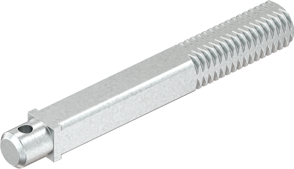 Eje, acero galvanizado