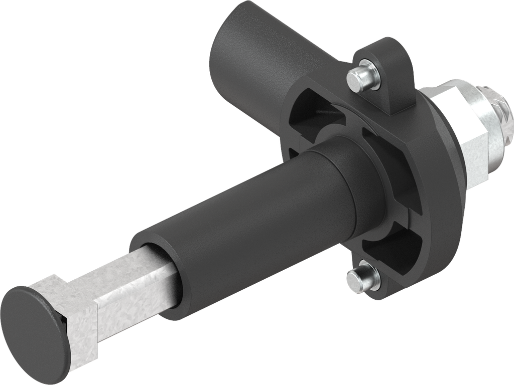 loquet à levier avec axe zamak, polyamide GF noir