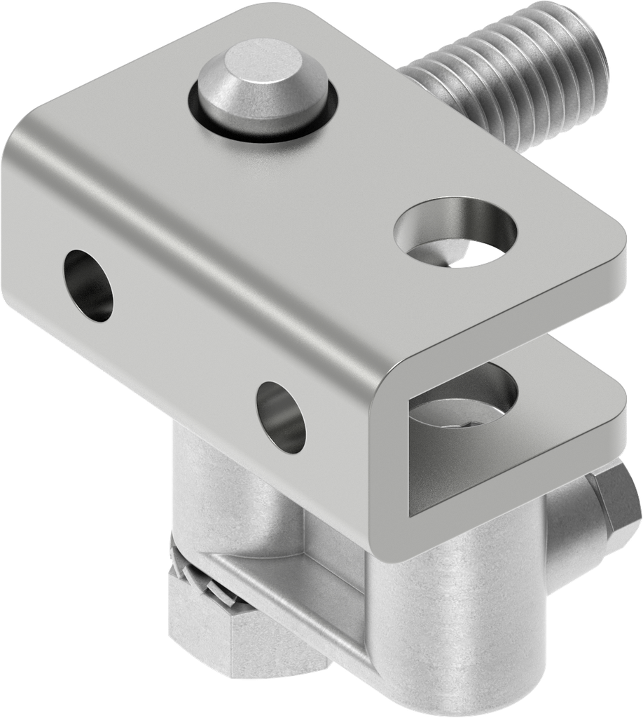 Pressure fitting with eye part, Steel zinc-plated