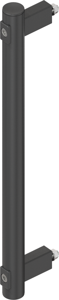 Asa en forma de tubo, aluminio revestido con plástico negro