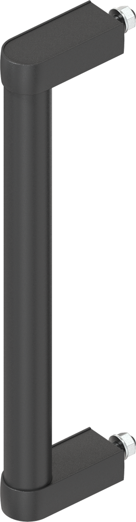 Asa en forma de tubo, aluminio revestido con plástico negro