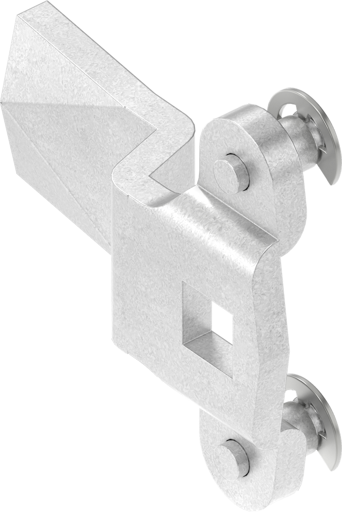 Linguetta per aste a 3 punti di chiusura, acciaio zincato