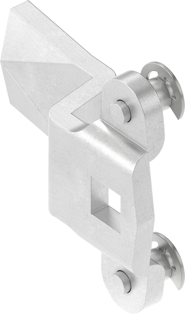 Linguetta per aste a 3 punti di chiusura, acciaio zincato