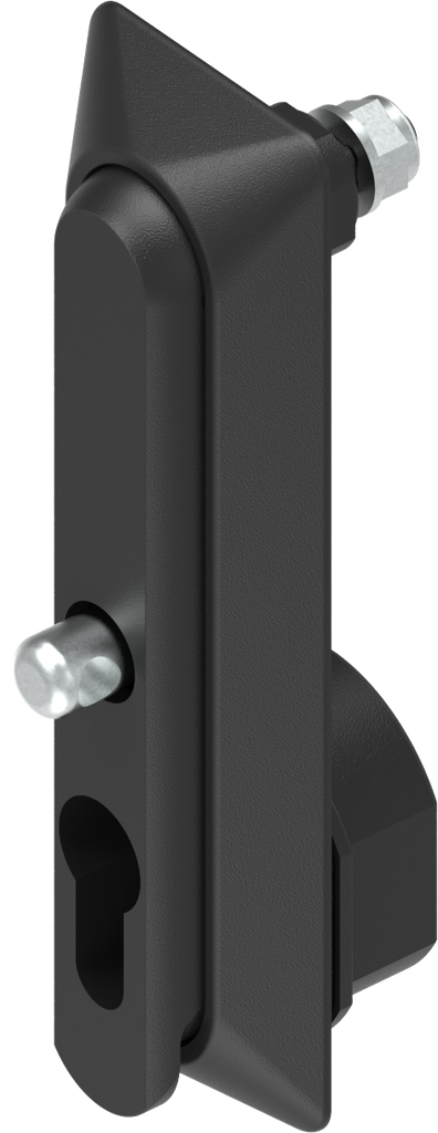 Maneta giratoria "corta" para cilindro perfilado 40 mm (A = 30 mm), poliamida GF negro