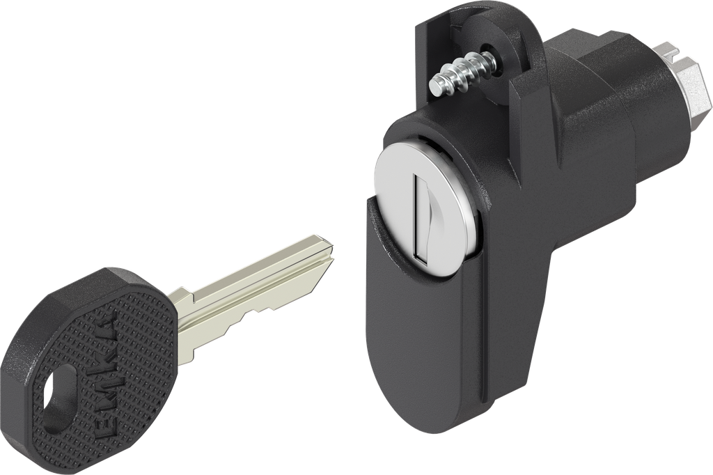 module avec barillet clé EK 333, polyamide GF noir