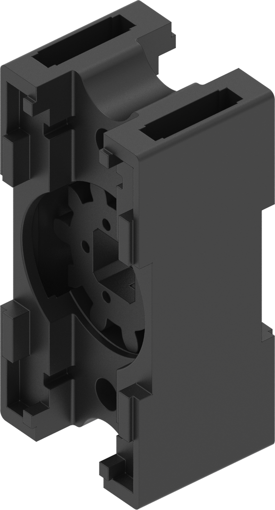 Serratura senza aste, con limitatori di corsa, poliammide GF nero