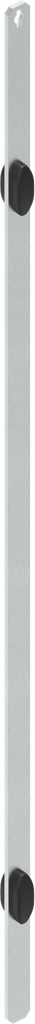 Platte stang met kunststof sluitnok, Staal verzinkt