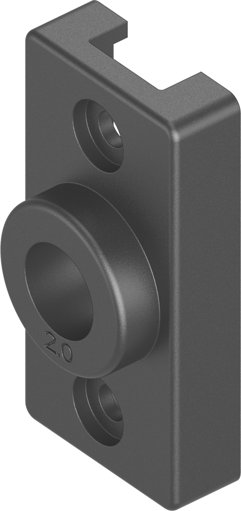 Casquillo del cojinete sin stop para Ts = 2 mm, poliamida GF V0 negro