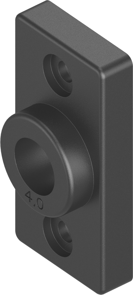 Casquillo del cojinete sin stop para Ts = 4 mm, poliamida GF V0 negro