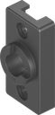 Casquillo del cojinete con stop, derecha, para Ts = 1,5 mm, poliamida GF negro