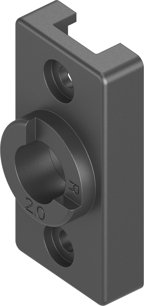 Boccola con fermo a destra per Ts = 2 mm, poliammide GF nero