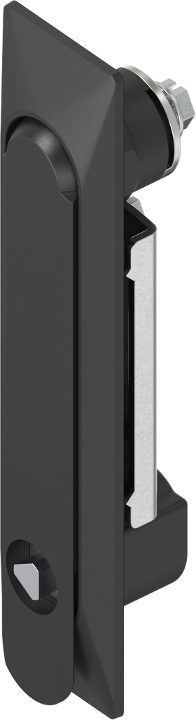 poignée escamotable 1 150 avec rotor triangle 8, zamak époxy noir