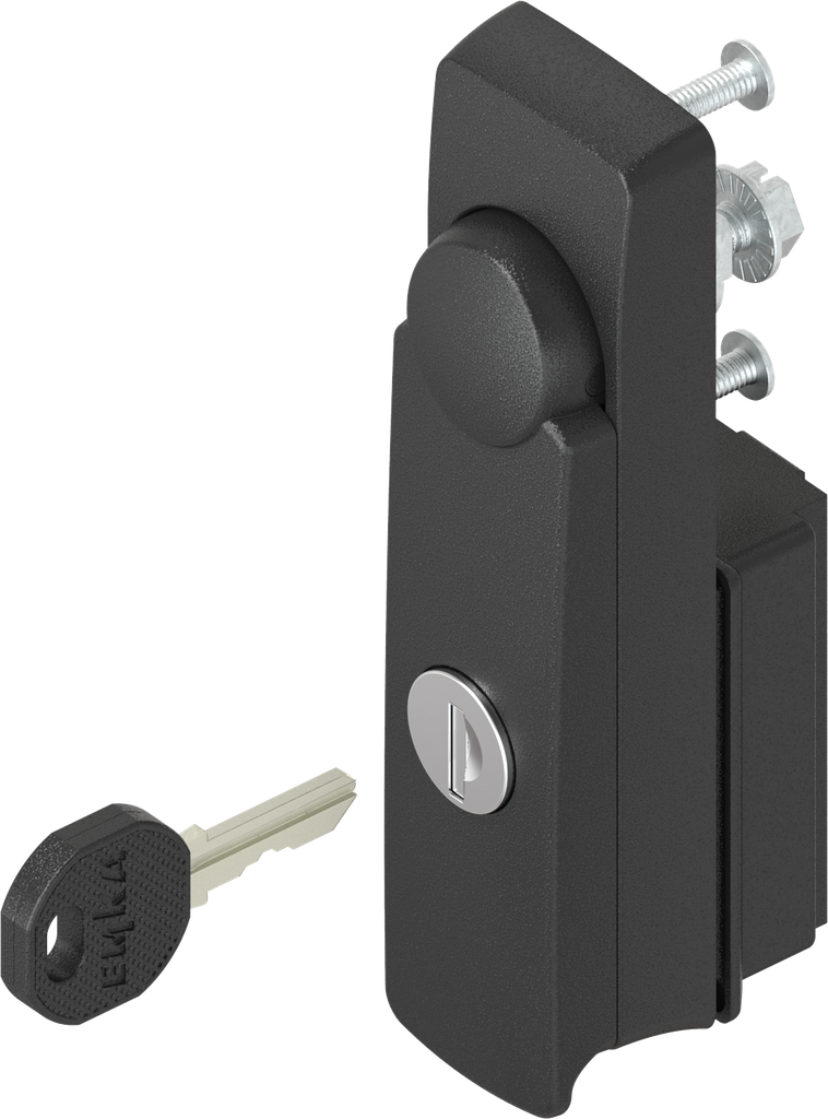 poignée escamotable, petit modèle, avec barillet clé EK 333, polyamide GF noir