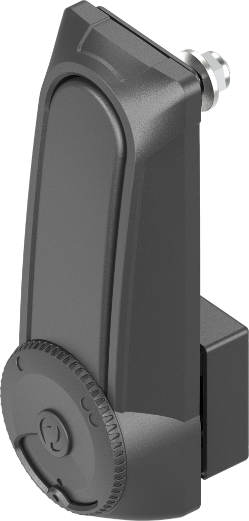 Maneta giratoria de doble cilindro"corta" con RC2 para cilindro perfilado 40 mm y 45 mm (A = 30 mm y 35 mm), zamak recubierto de polvo negro