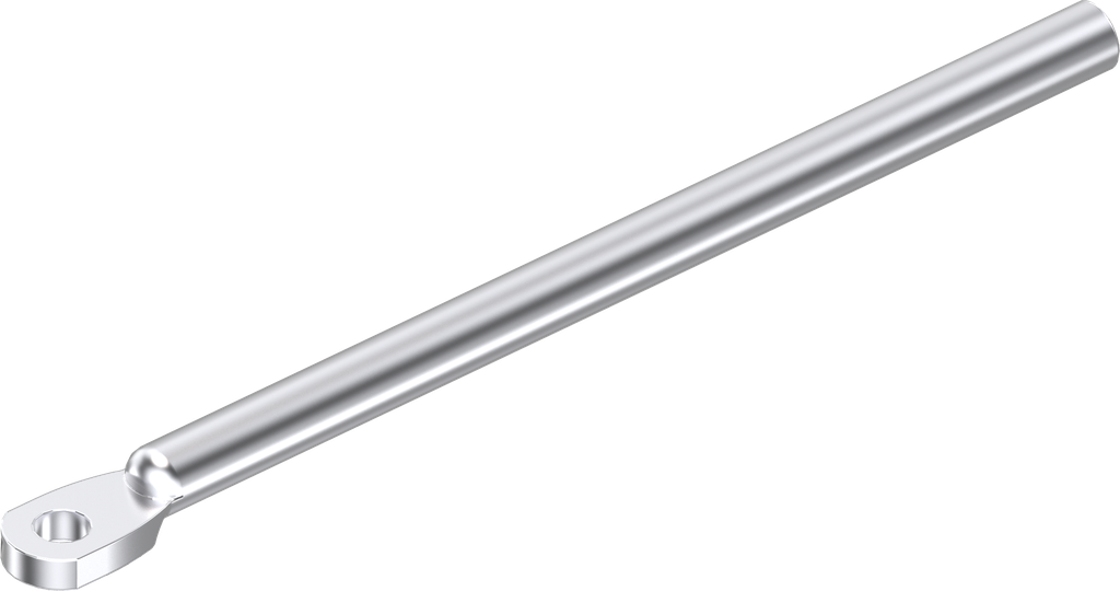 Rundstange L = 500 mm, Stahl verzinkt