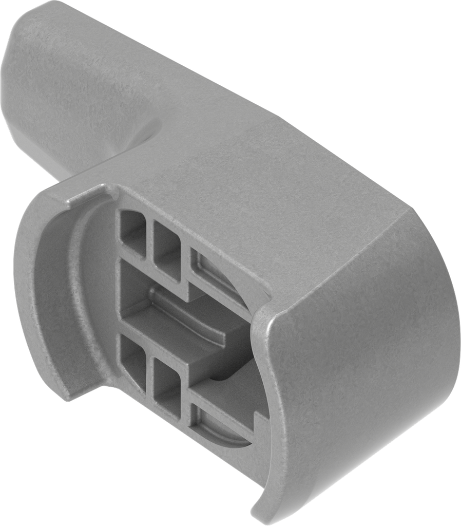 Came d'encliquetage H = 18 mm, polyamide GF gris argent métallisé