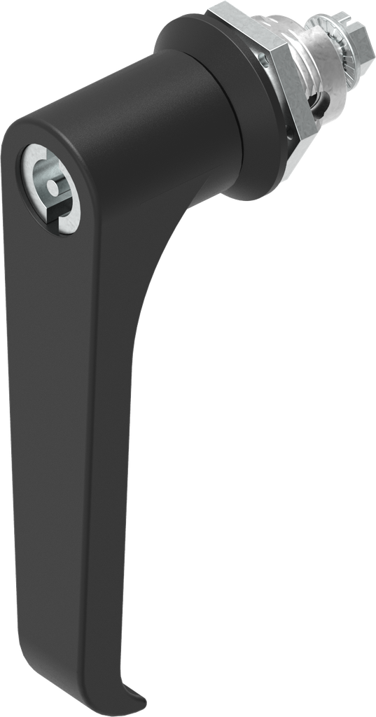 L-greep dubbelbaard 3, Zamak zwart gepoedercoat