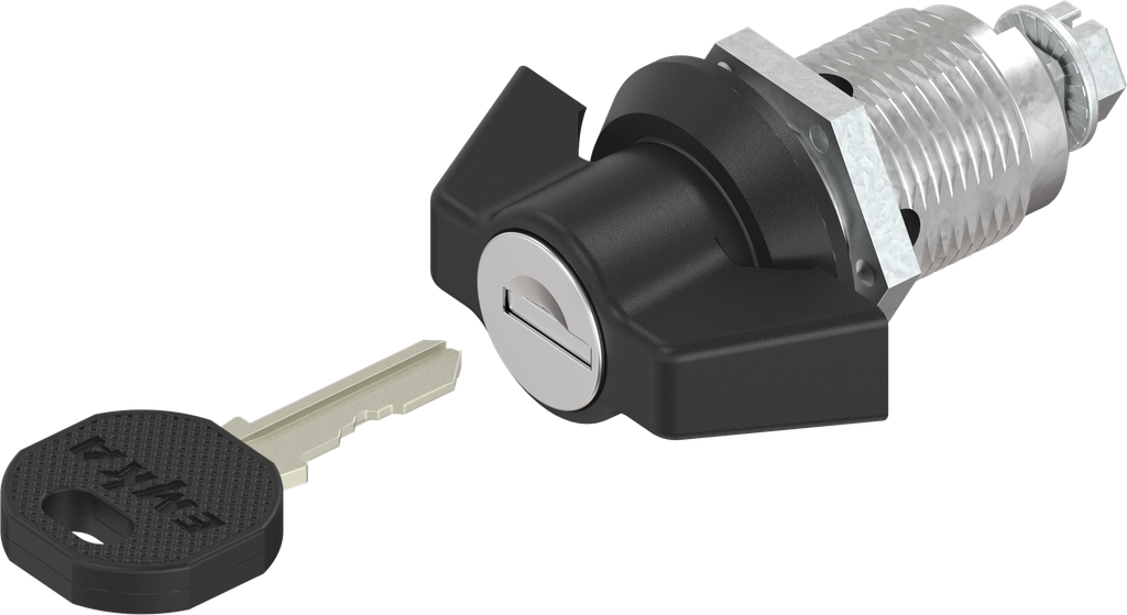 Knevelslot verschillend sluitend, Zamak zwart gepoedercoat