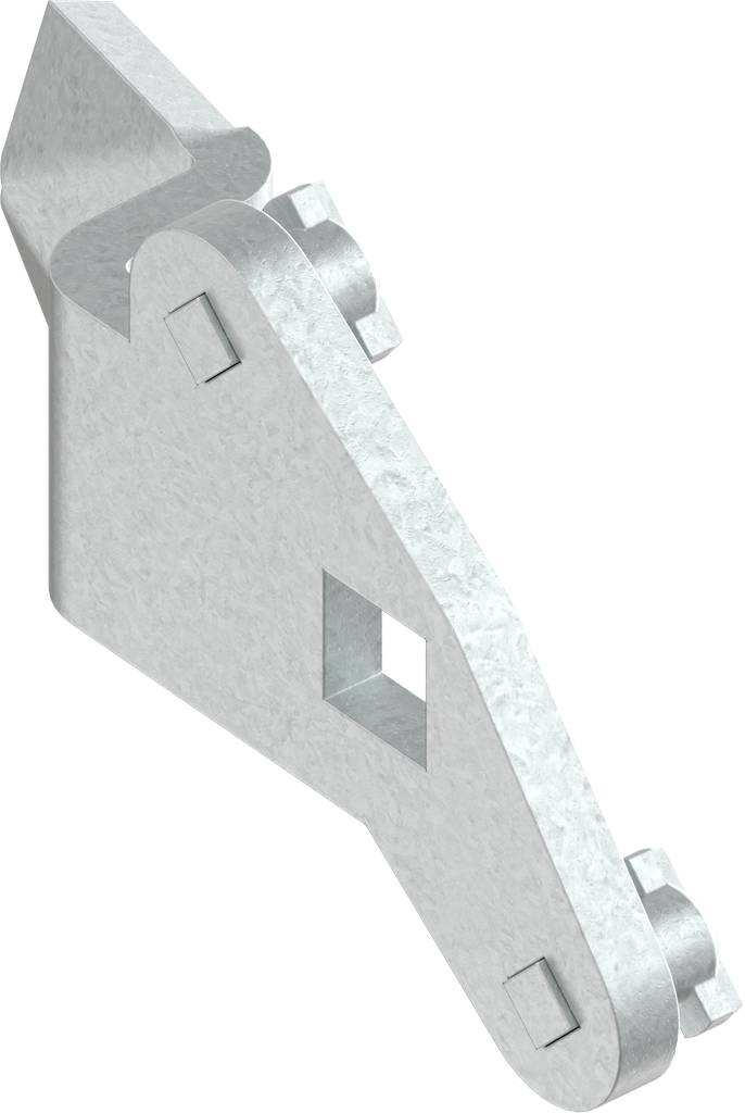 came avec adaptateur à droite, acier zingué