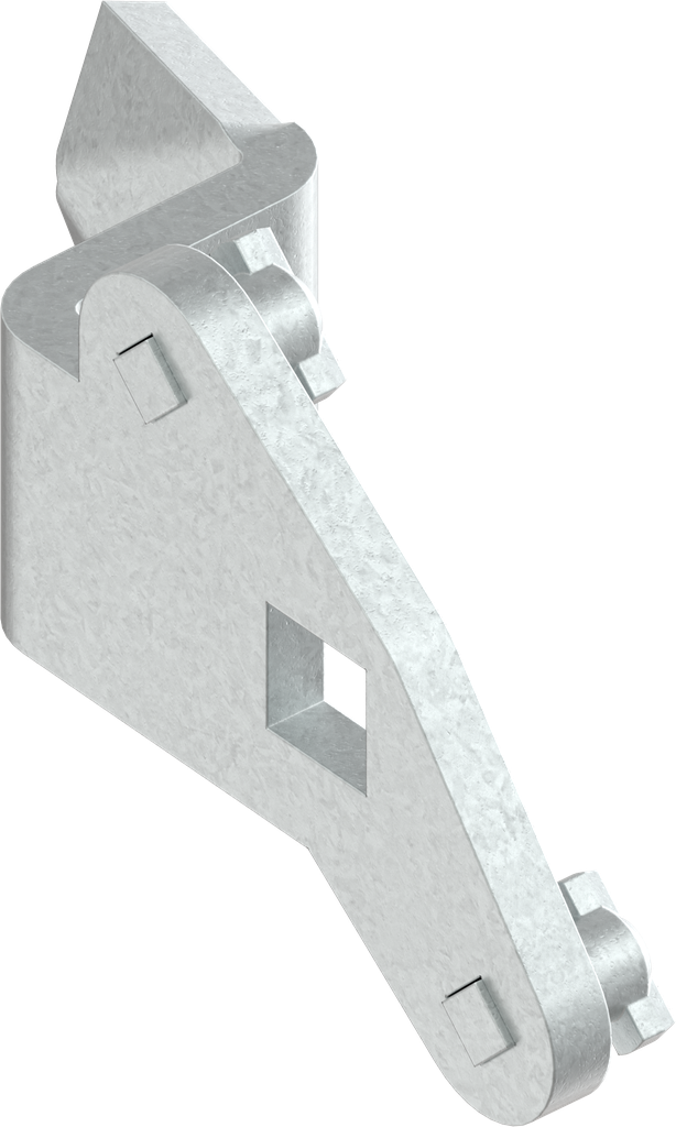 Zunge mit Stangenantrieb rechts, Stahl verzinkt