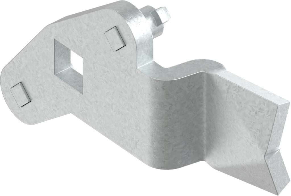Lengüeta con conexión de varillas, izquierda, acero galvanizado