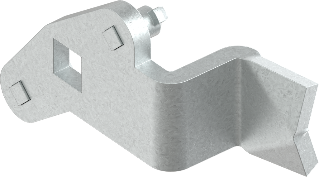 Linguetta per aste a 3 punti di chiusura sinistra, acciaio zincato