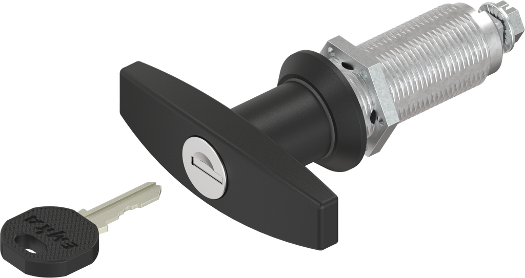 quart de tour avec poignée en T clé EK 333, zamak et polyamide noir