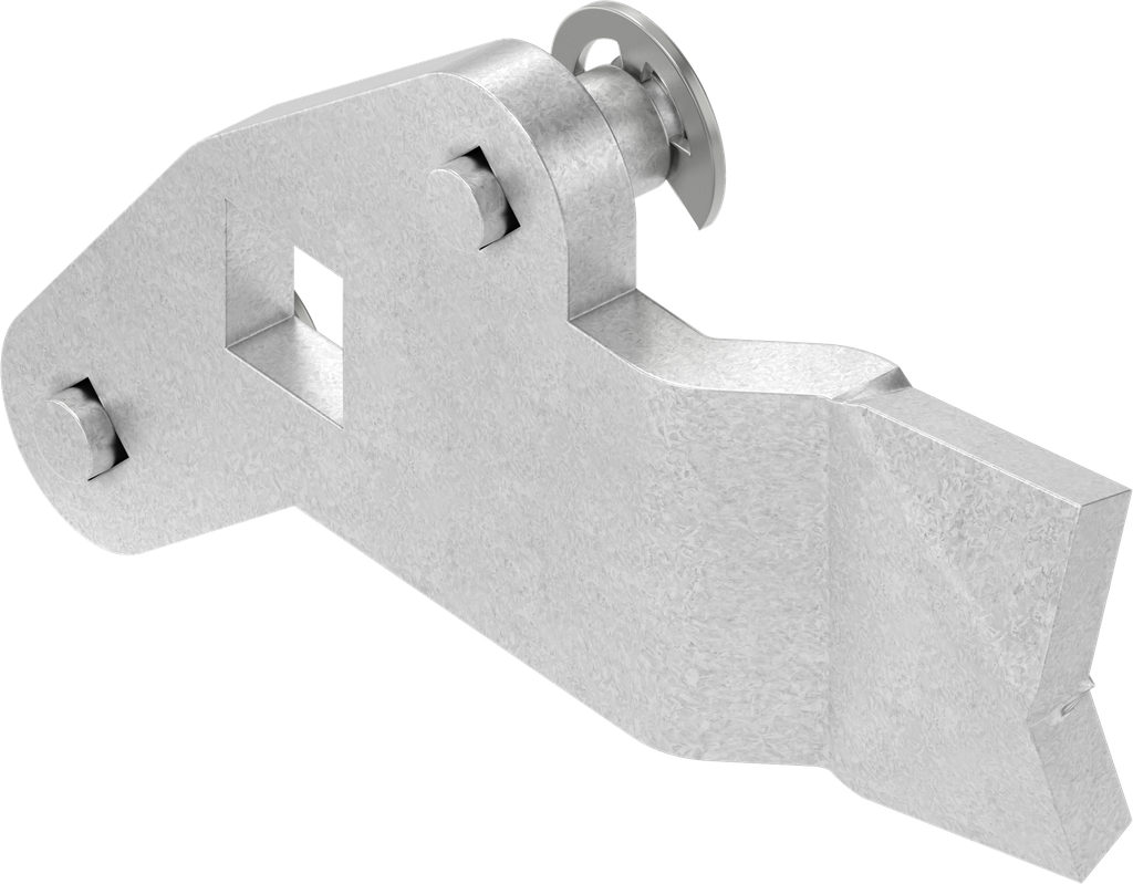 came avec adaptateur à gauche, acier zingué