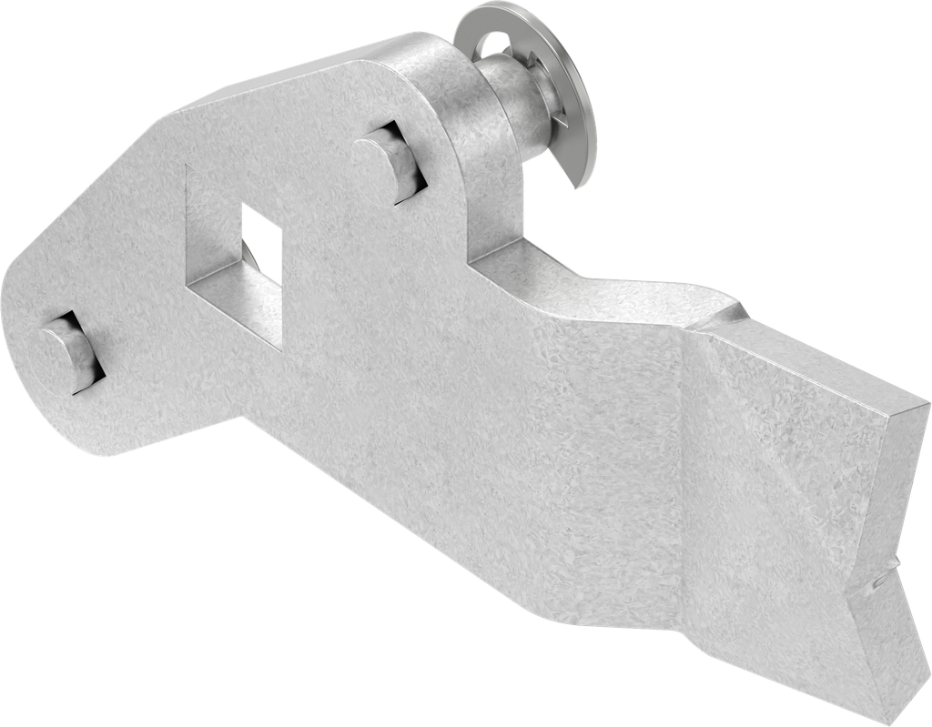 came avec adaptateur à gauche, acier zingué