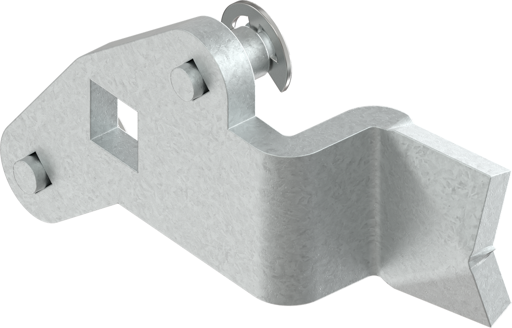 Zunge mit Stangenantrieb links, Stahl verzinkt