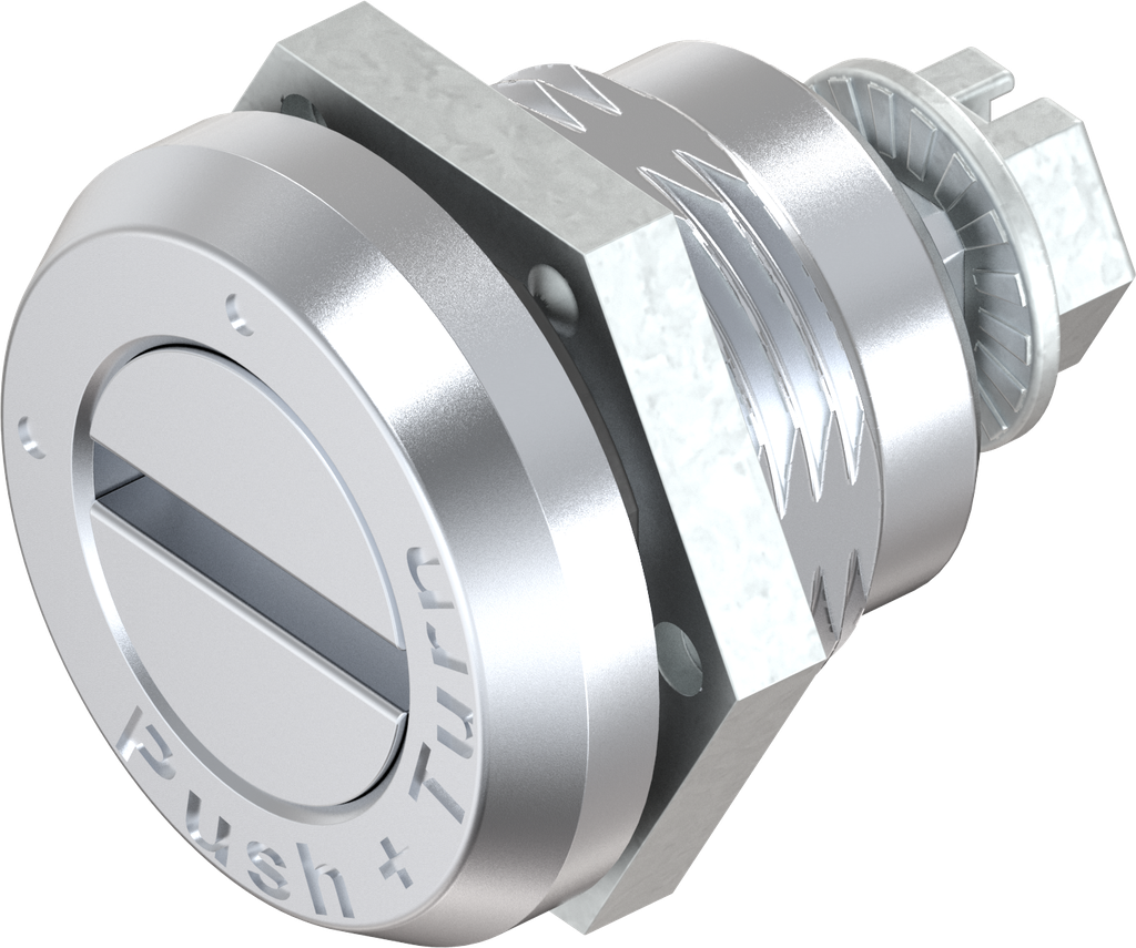 Trilvast slot sleuf 2x4, Zamak verchroomd