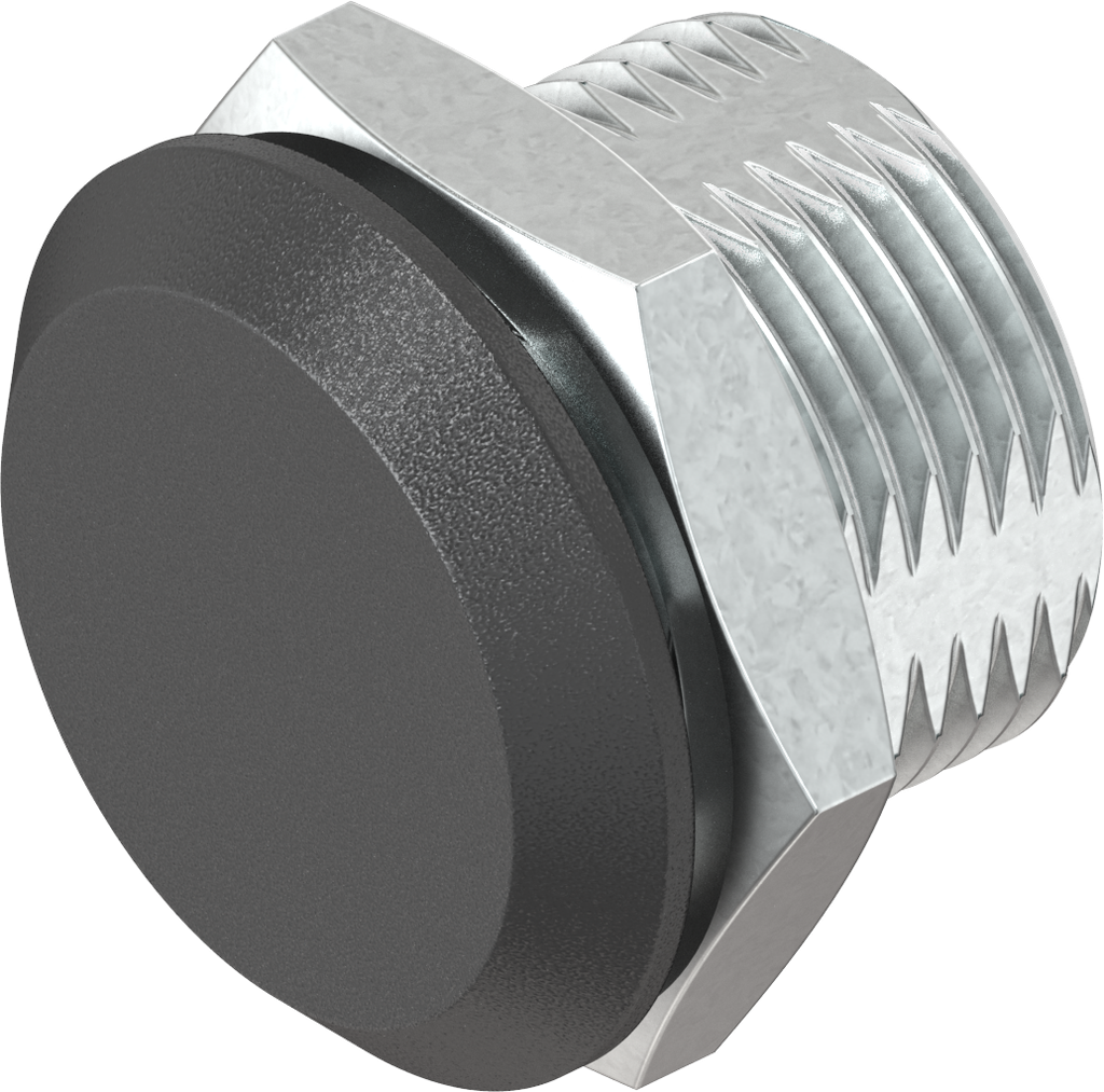 Tappo cieco, zama nero verniciato a polvere