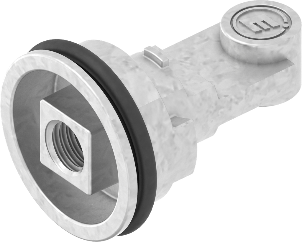 Rotor carré 8 avec filetage M6 pour papillon, zamak zingué