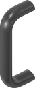 Bow-type handle, Aluminium black plastic-coated